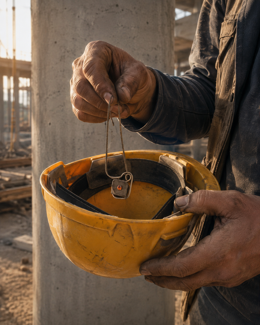 "Bastelecke" und Materialerkundung "Betonsäulenmuster"